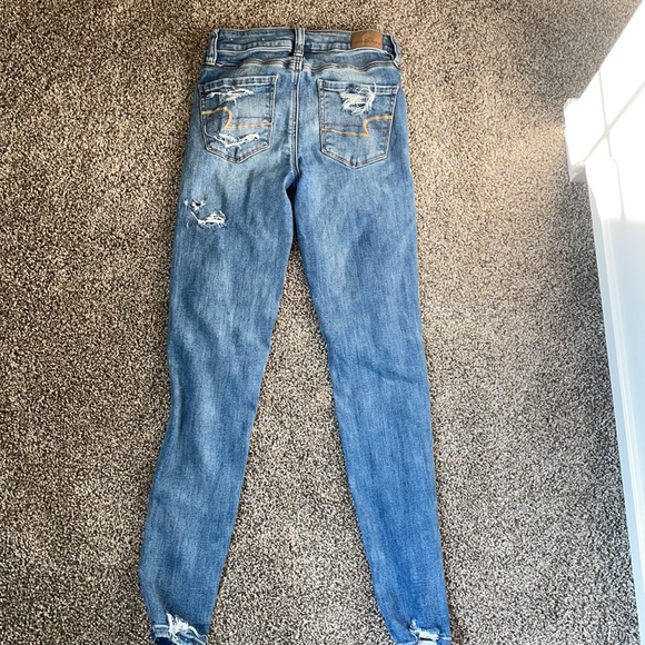 American Eagle Patched Jeans Size 0 - Picture 9 of 11